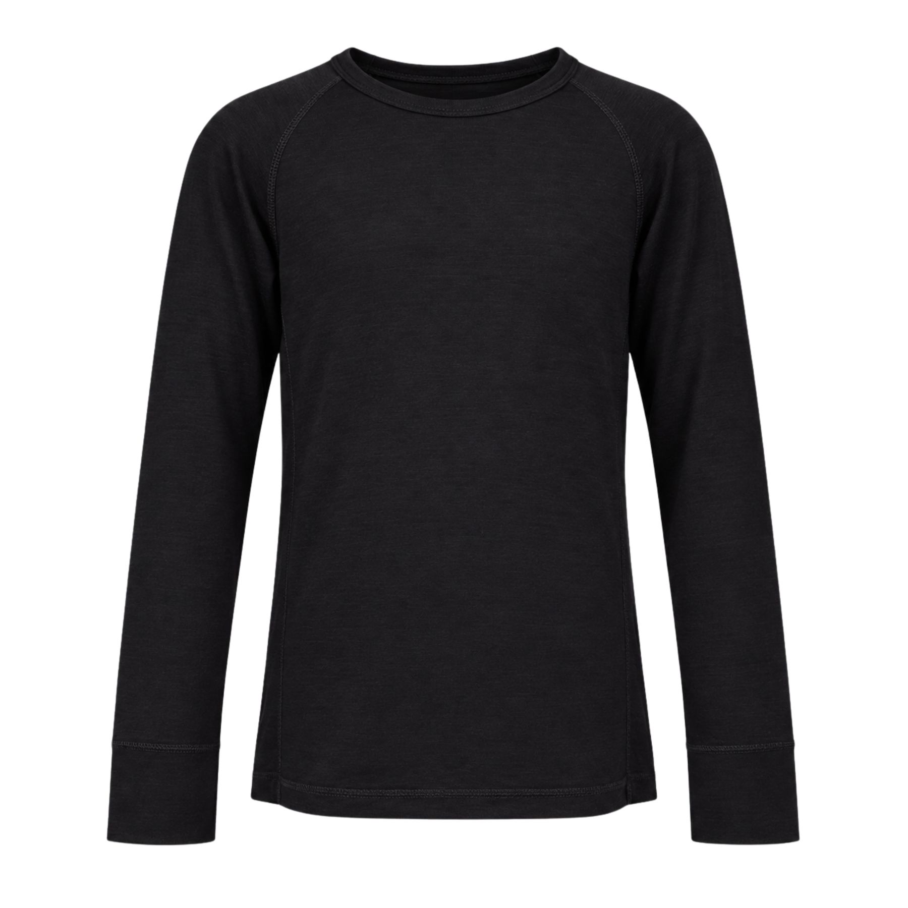 Helios Merino One, thermoshirt, junior, zwart