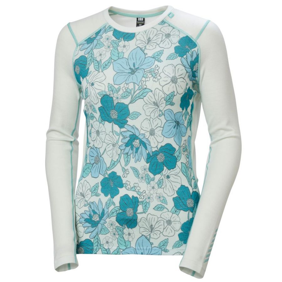 Helly Hansen Lifa Merino Midweight Graphic Crew, dames, lichtgroen