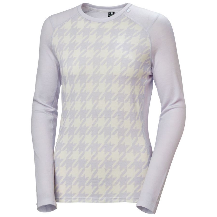 Helly Hansen Lifa Merino Midweight Graphic Crew, dames, lichtpaars