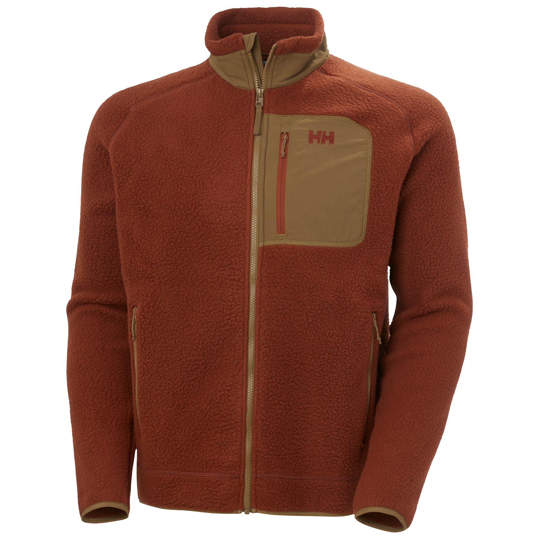 Helly Hansen Panorama Pile Block, fleecejack, heren, bruin