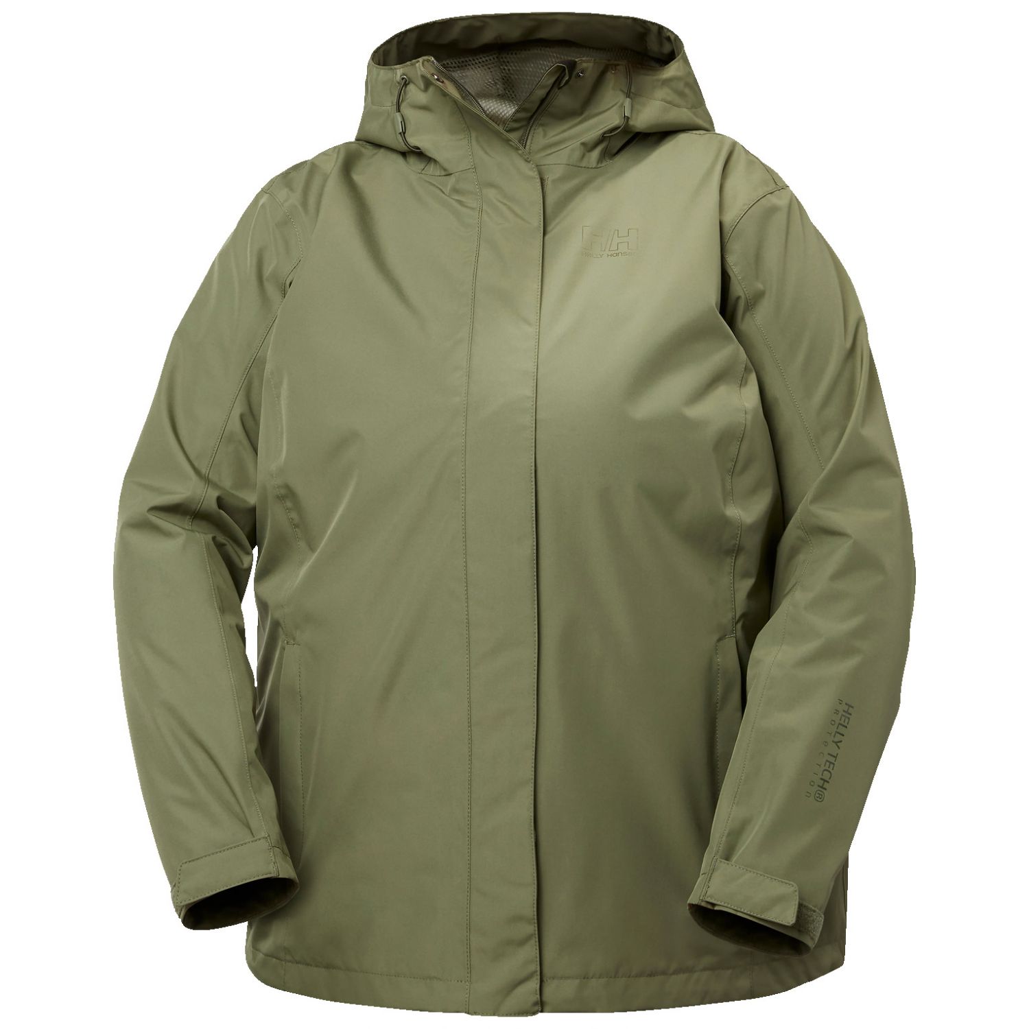 Helly Hansen Seven J Plus, regenjas, dames, plus size, groen