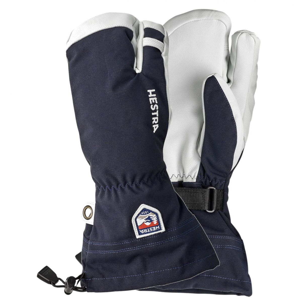 Hestra Army Leather Heli 3-vinger skihandschoenen donkerblauw