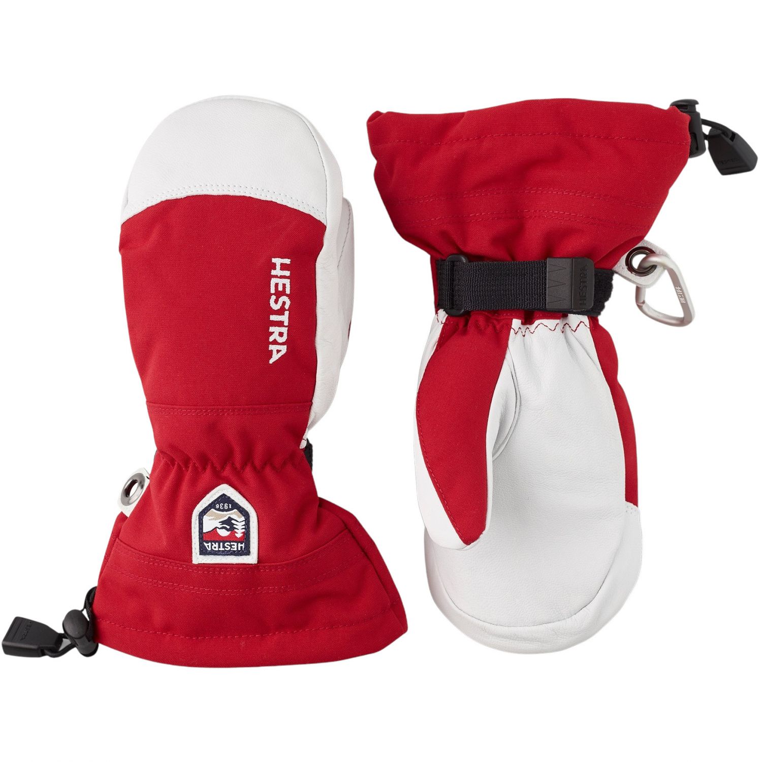 Hestra Army Leather Heli Ski Jr, skihandschoenen, junior, rood