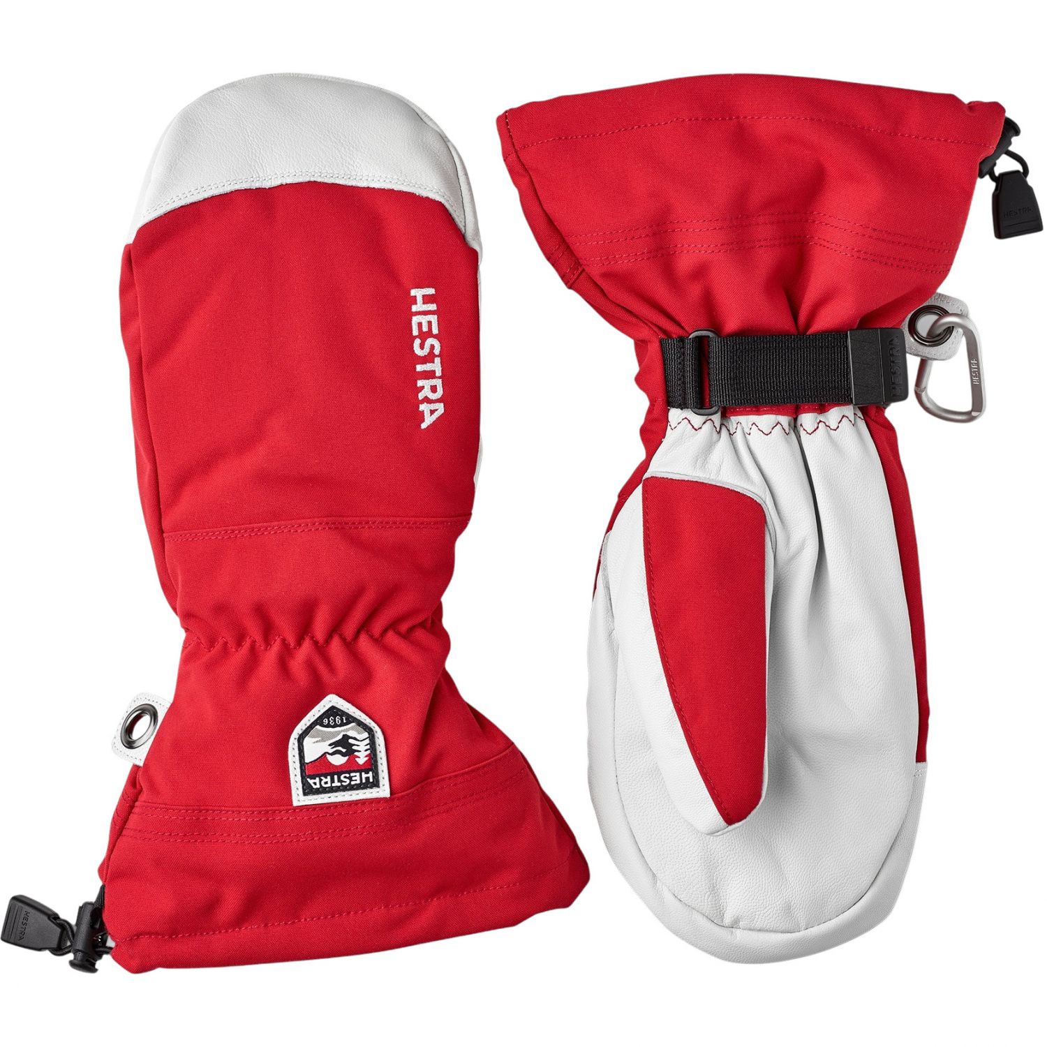 Hestra Army Leather Heli Ski, skihandschoenen, rood