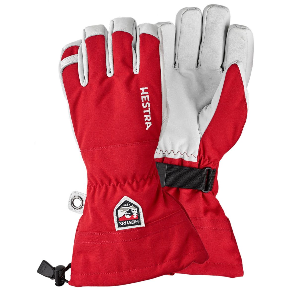 Hestra Army Leather Heli skihandschoenen rood