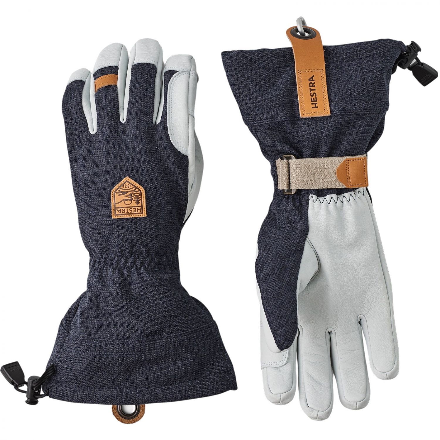 Hestra Army Leather Patrol Gauntlet, skihandschoenen navy