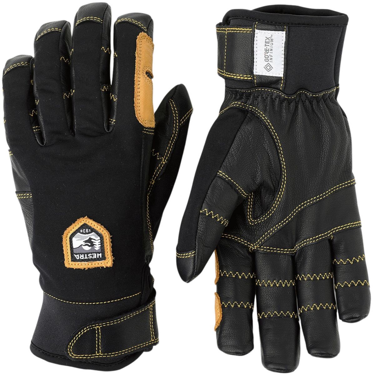Hestra Ergo Grip Active, skihandschoenen zwart/zwart