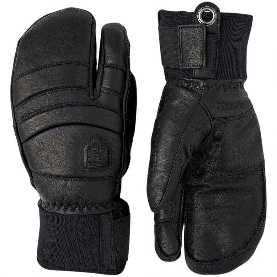 Hestra Fall Line, 3-vinger skihandschoenen zwart/zwart