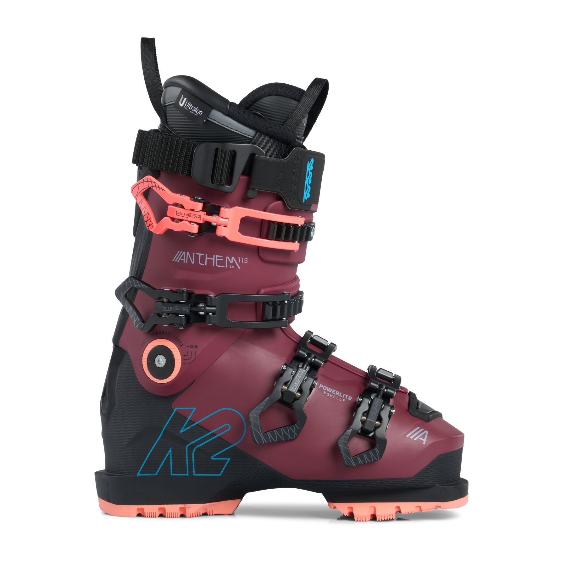 K2 Anthem 115 MV, skischoenen, dames, donkerrood