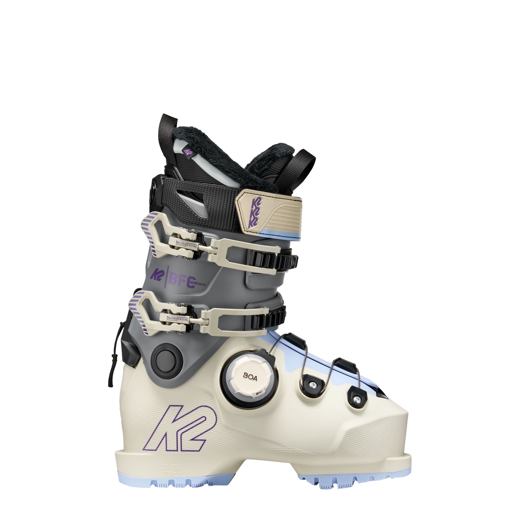 K2 BFC 95 BOA, skischoenen, dames, wit/grijs