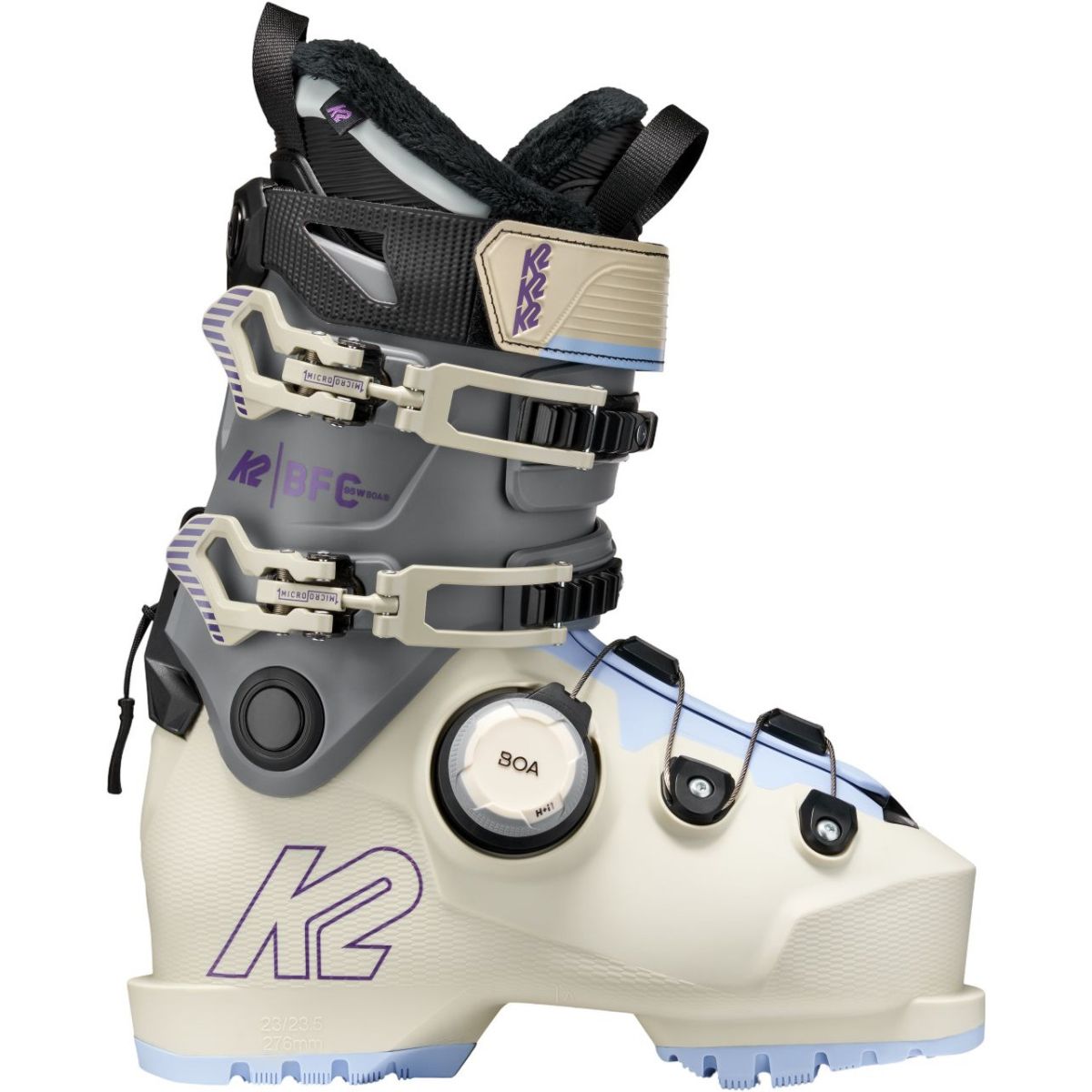 K2 BFC 95 BOA, skischoenen, dames, wit/grijs