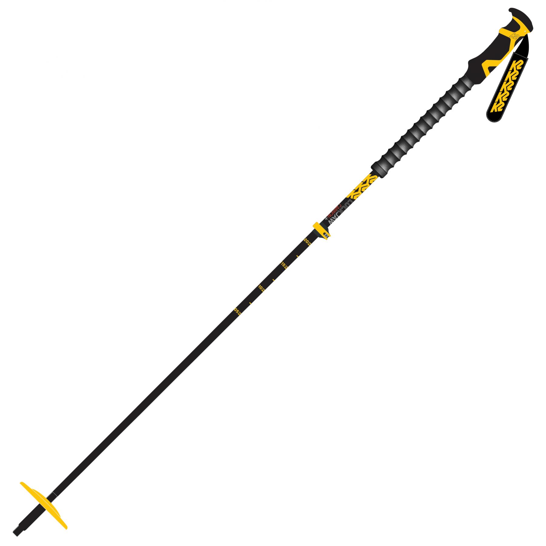 K2 Lockjaw Carbon Plus, skistokken, zwart
