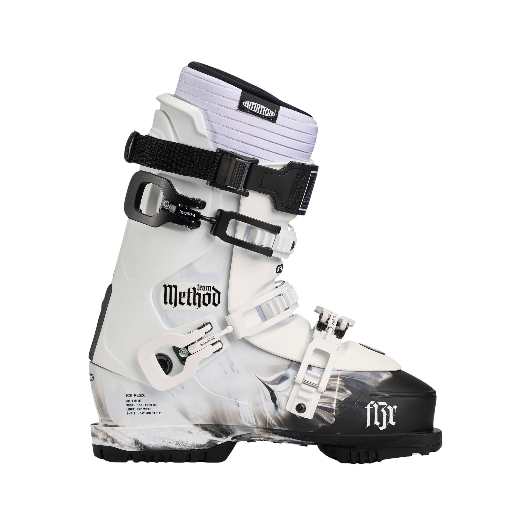 K2 Method Team, skischoenen, heren, wit/zwart