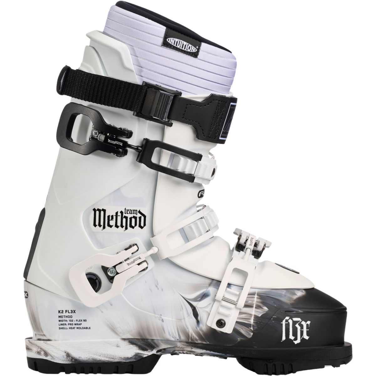 K2 Method Team, skischoenen, heren, wit/zwart