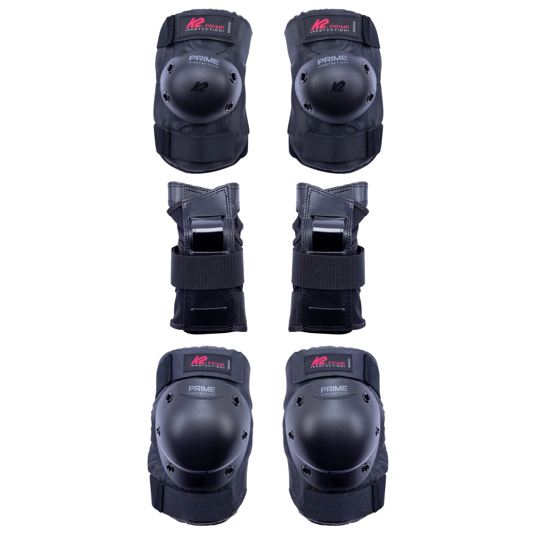 K2 Prime Pad Set, beschermset, meneer, zwart
