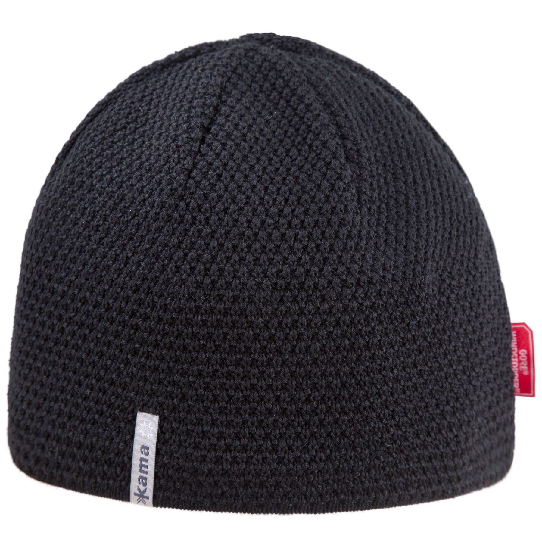 Kama gebreide hoed med Gore Windstopper, zwart