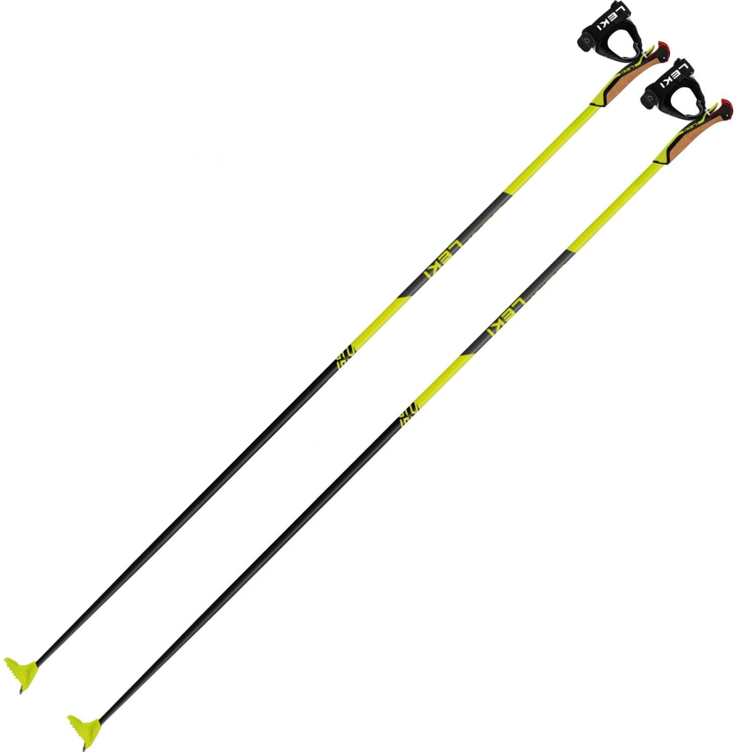 Leki PRC 650, langlaufpalen, zwart/geel