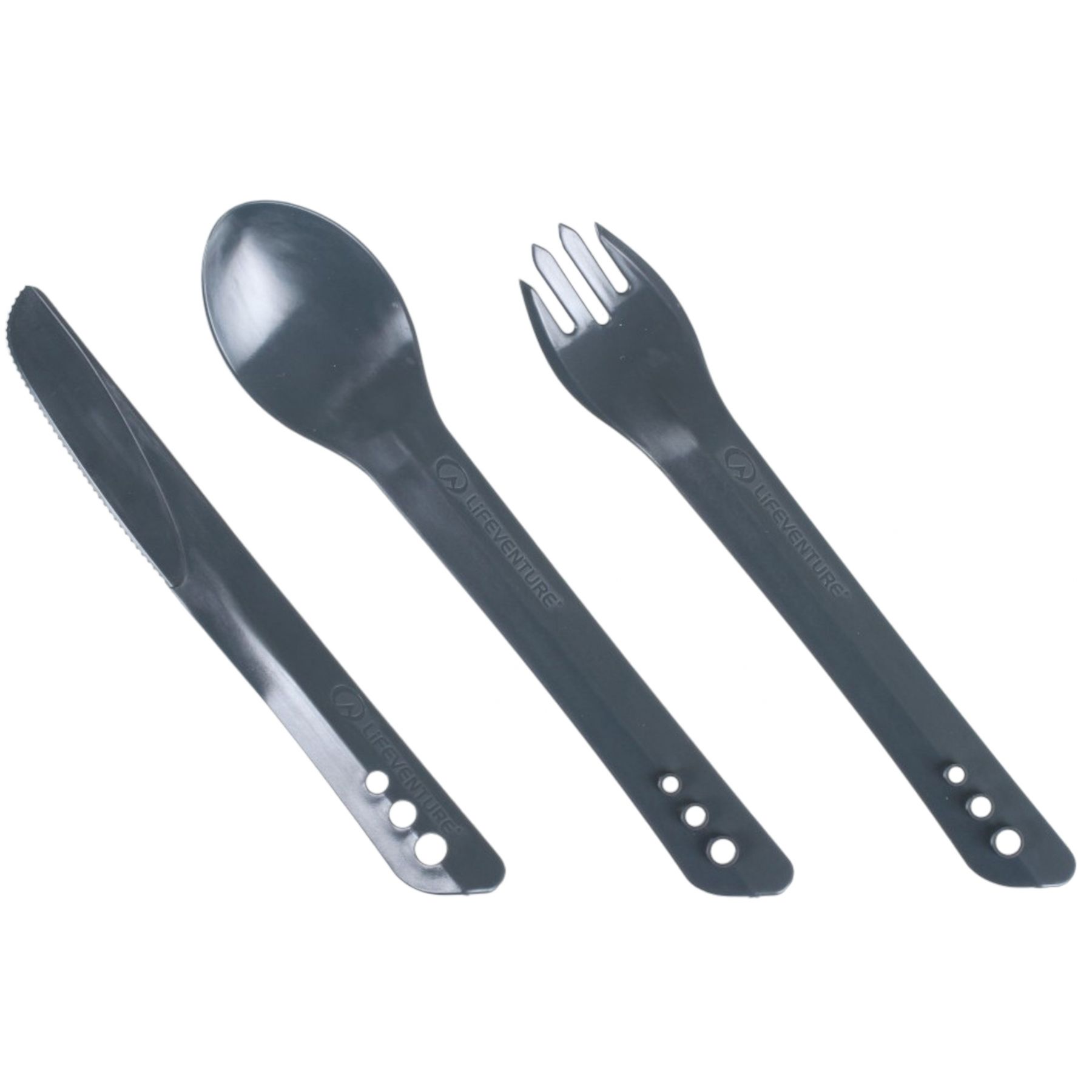 Lifeventure Ellipse Bestekset, unisex, grijs