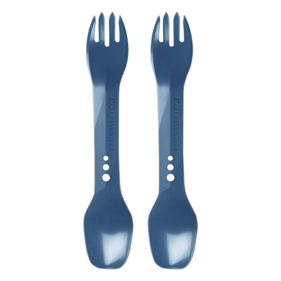 Lifeventure Ellipse Spork 2-Pack, bestek, donkerblauw