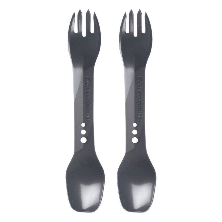 Lifeventure Ellipse Spork 2-Pack, bestek, grijs