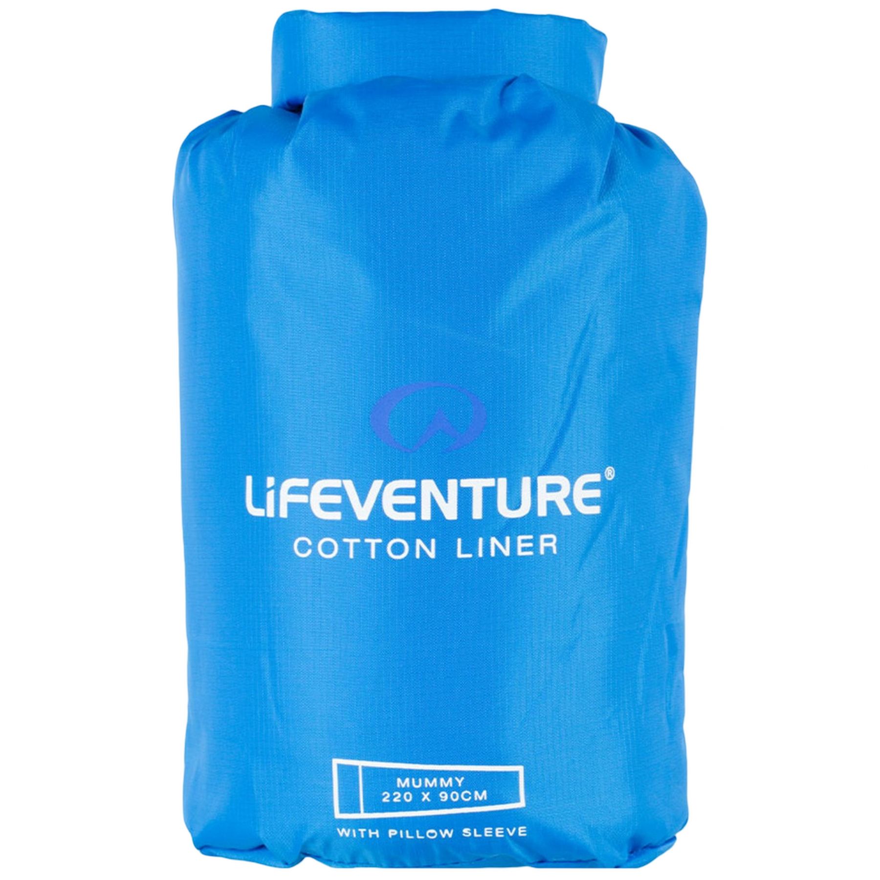 Lifeventure Katoenen Slaapzak Liner, mummy, blauw