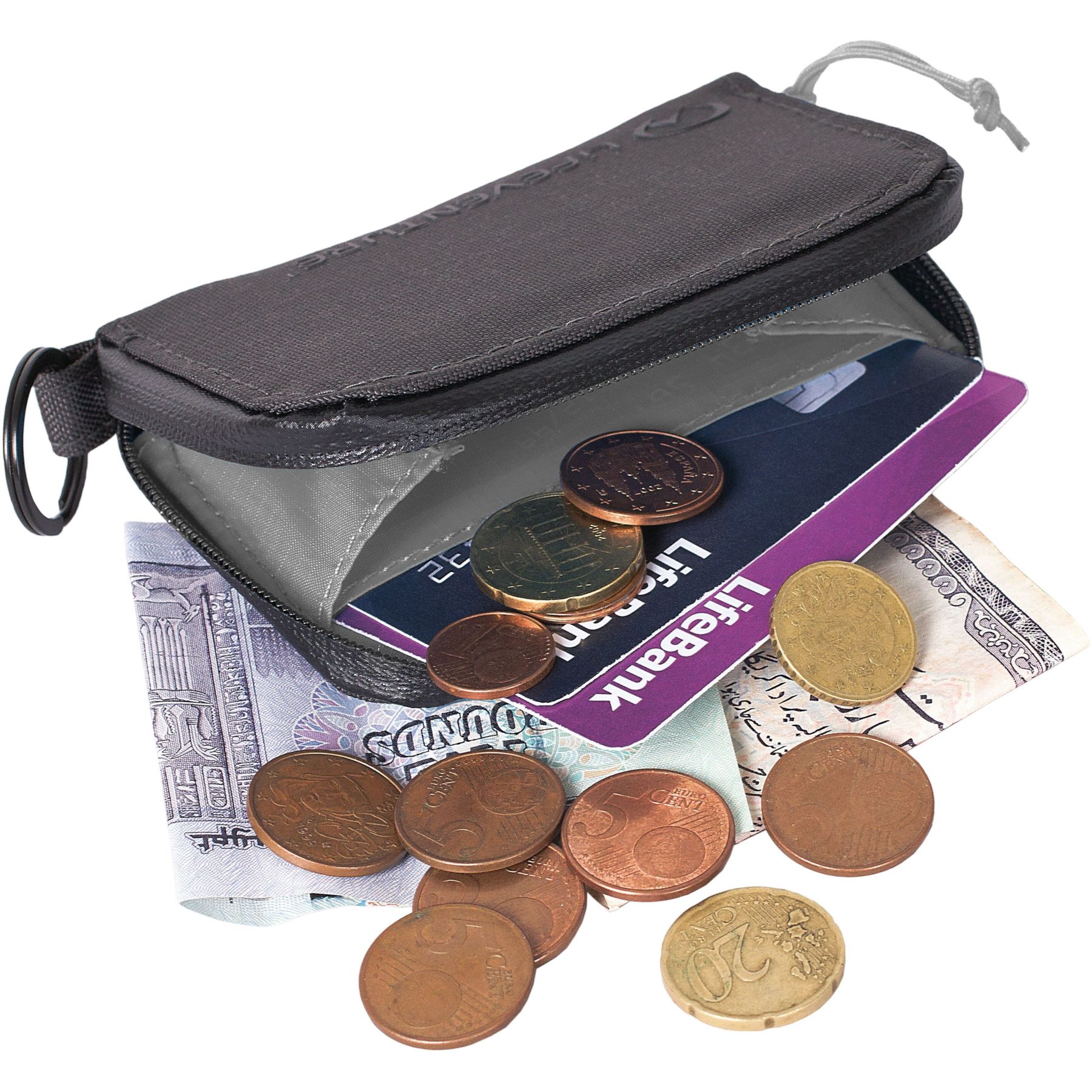 Lifeventure RFiD Coin Wallet, unisex, grijs