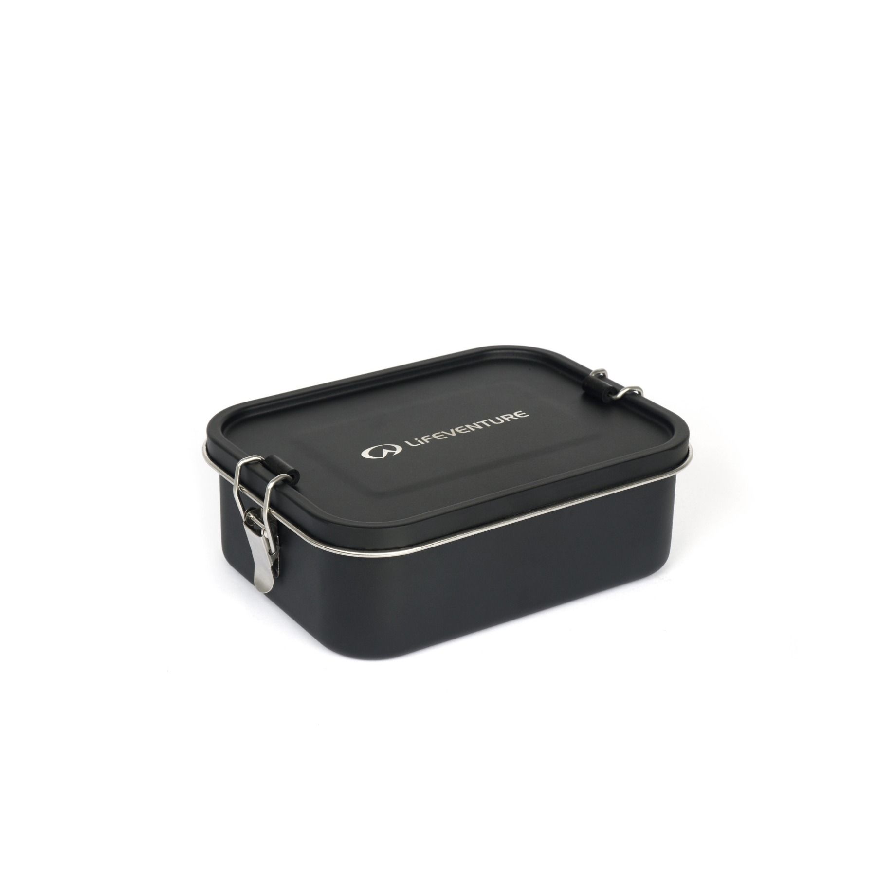 Lifeventure Stainless Steel Mess Tin Container, lunchtrommel, zwart