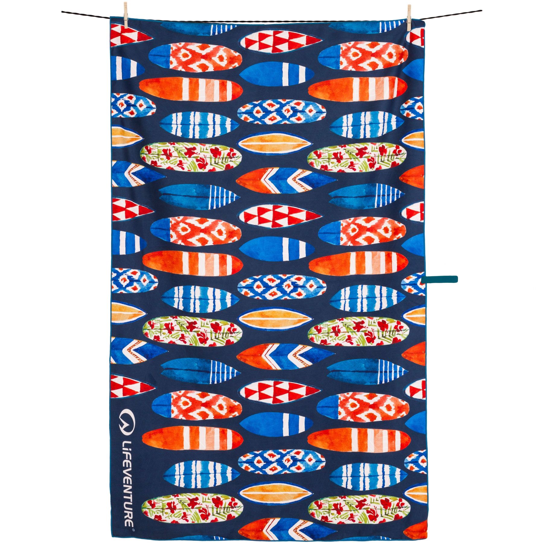 Lifeventure Trek Handdoek in Gerecycled SoftFibre, surfplank