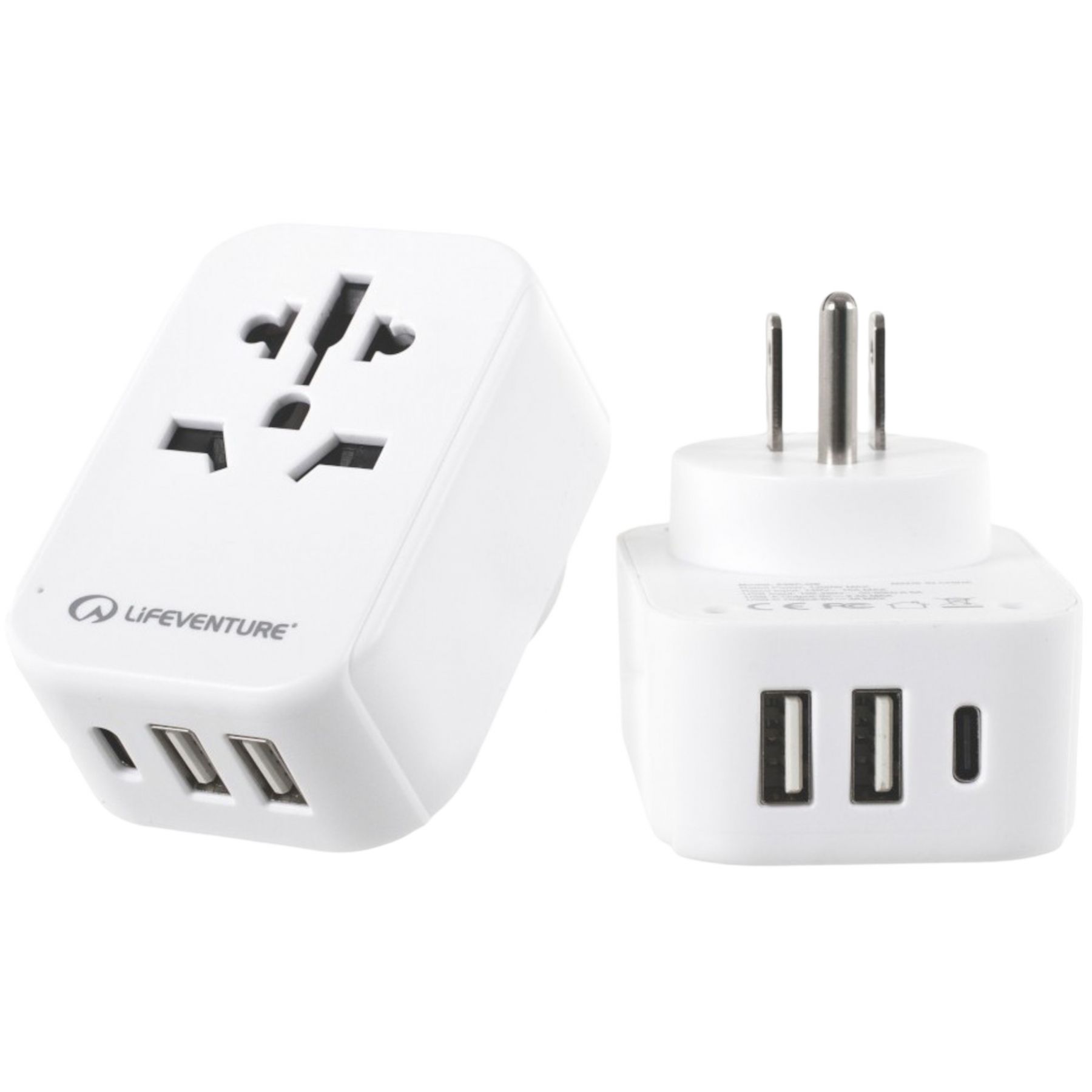 Lifeventure USA Reisadapter met USB + USB C