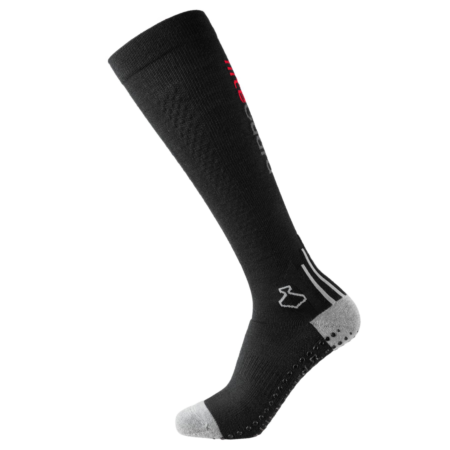 Liiteguard Merino Shin-Tech Grip Hardloopsok, zwart