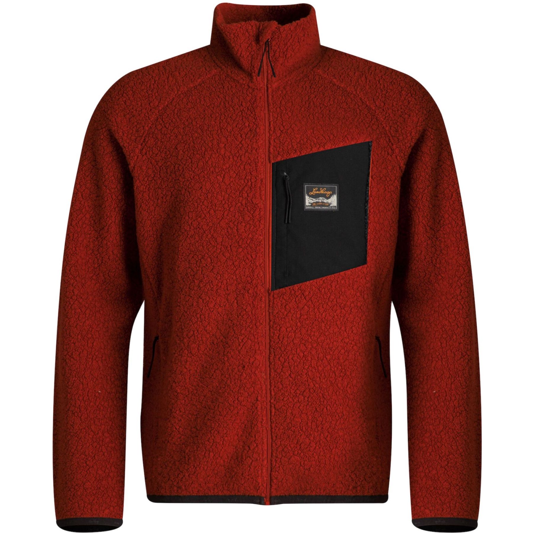 Lundhags Flok Wool Ms Pile, tussenlaag, heren, rood