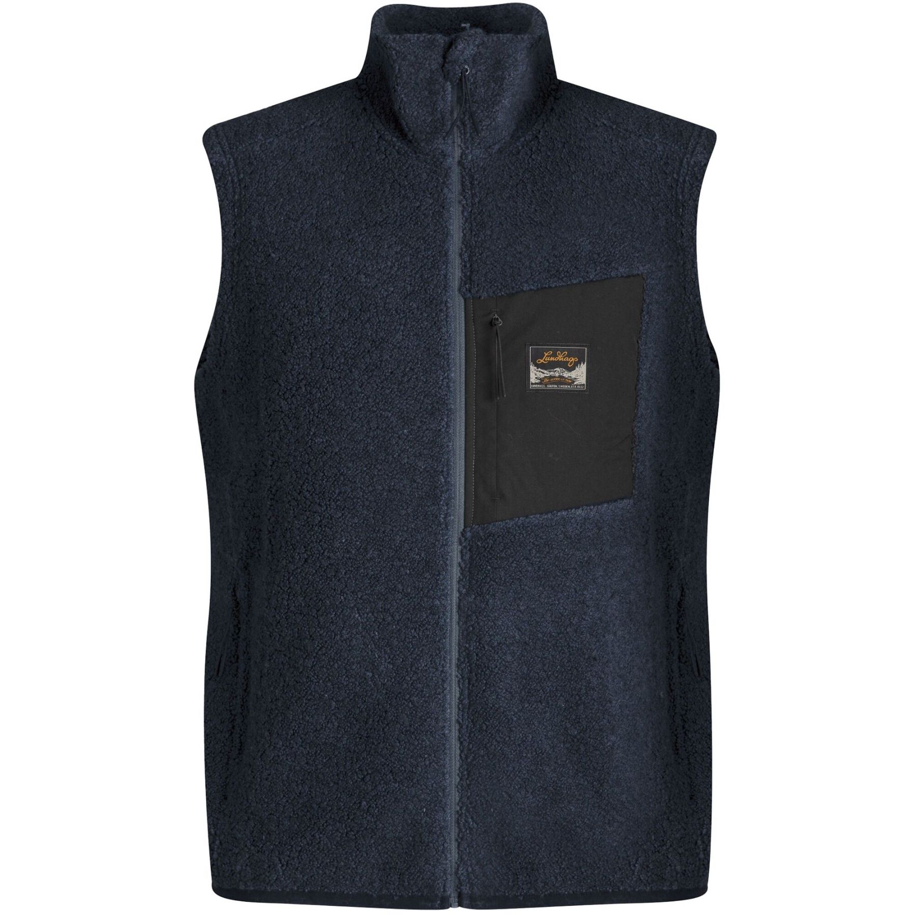Lundhags Flok Wool Ms Pile Vest, tussenlaag, heren, blauw