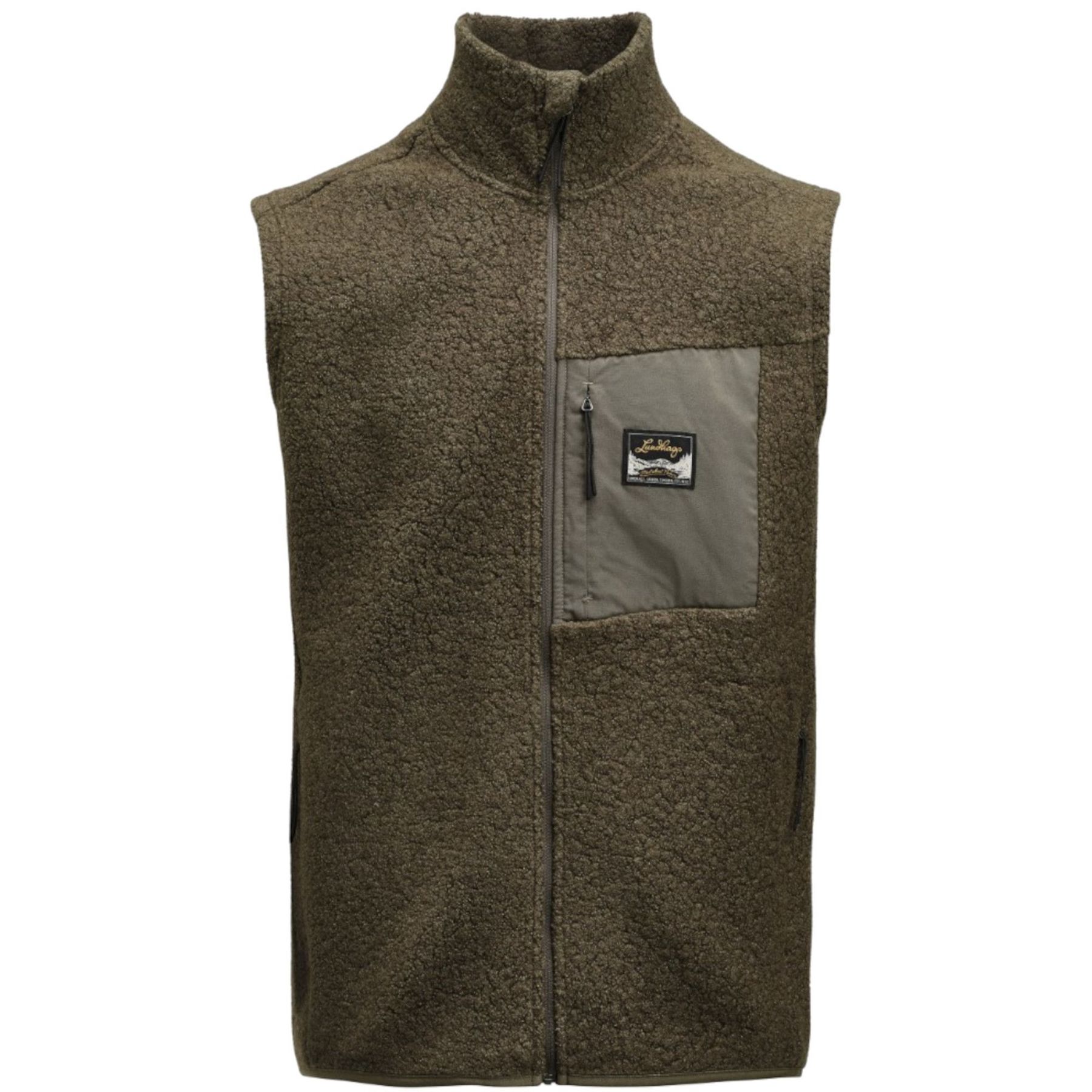 Lundhags Flok Wool Ms Pile Vest, tussenlaag, heren, groen