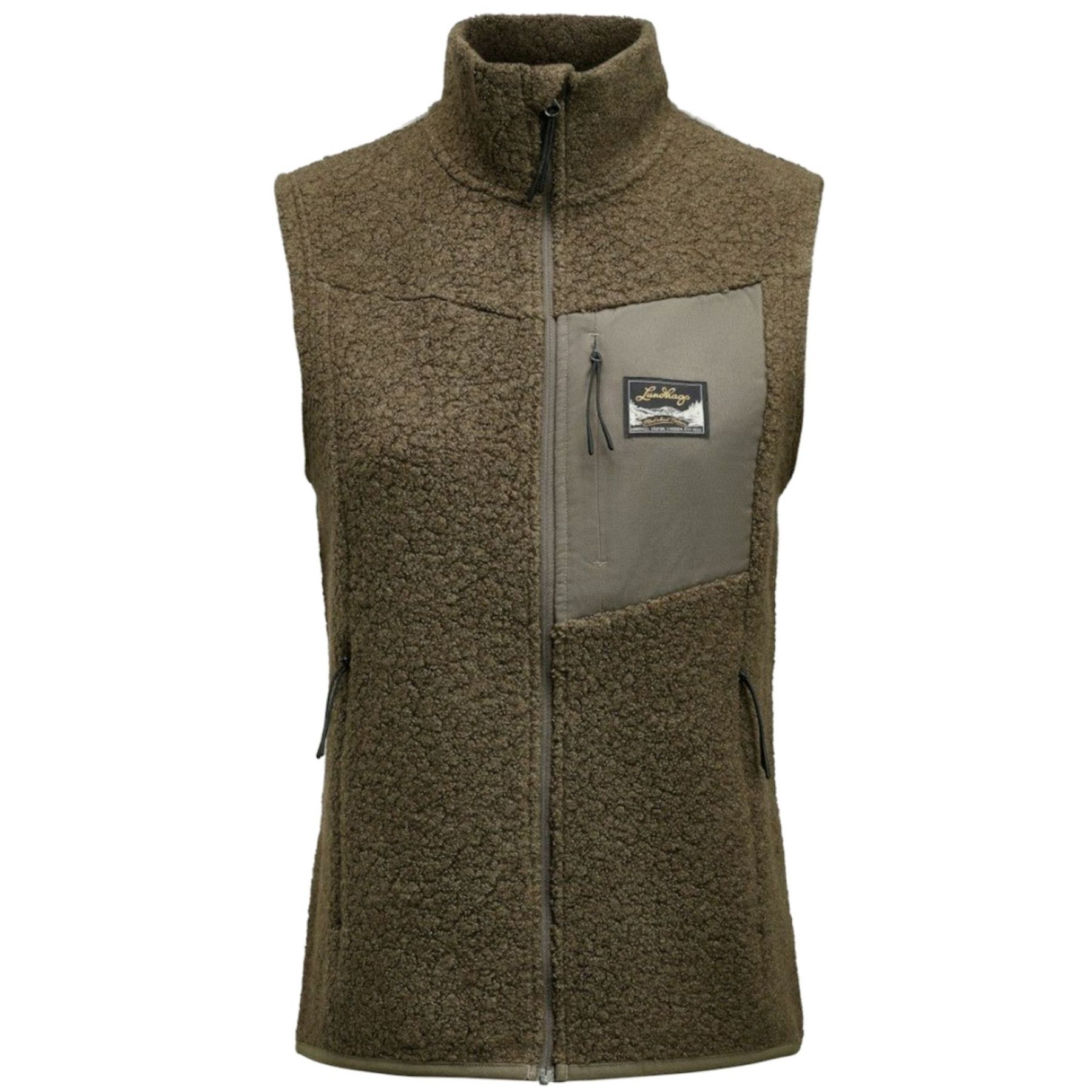 Lundhags Flok Wool Pile Vest, tussenlaag, dames, groen