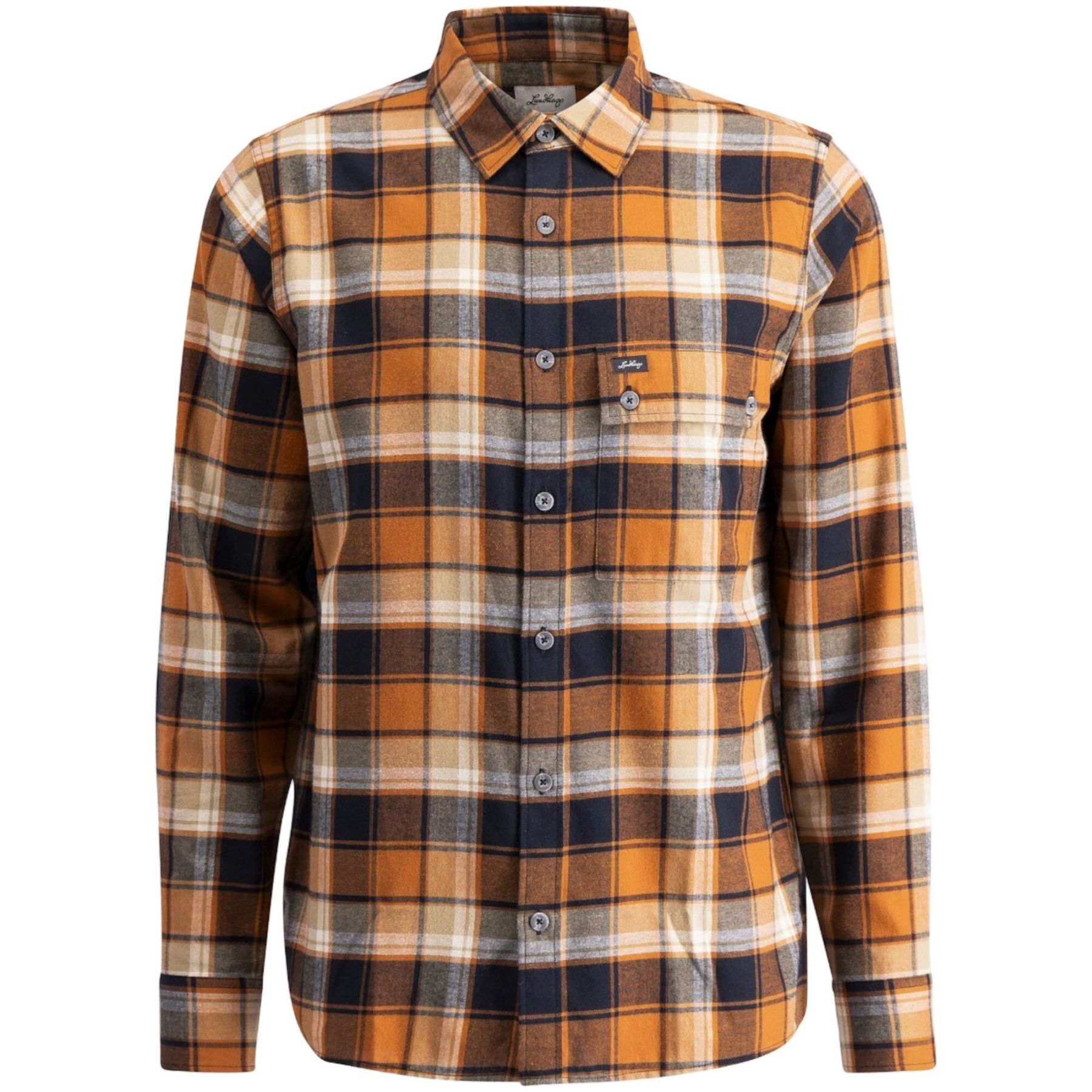 Lundhags Järpen Plaid Flanellen Overhemd, overhemd, heren, oranje