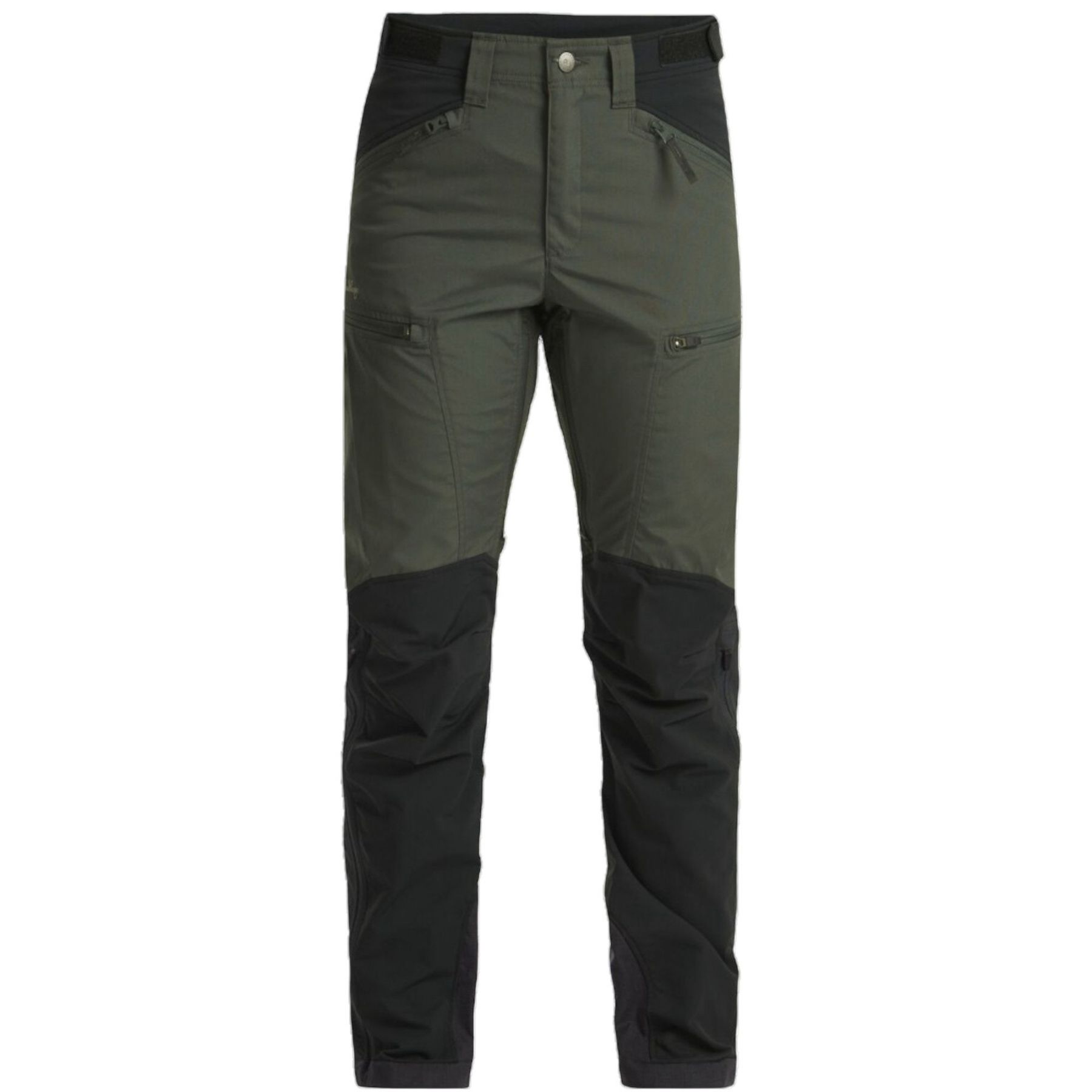 Lundhags Makke High Waist Curved Pant, wandelbroek, dames, groen/zwart