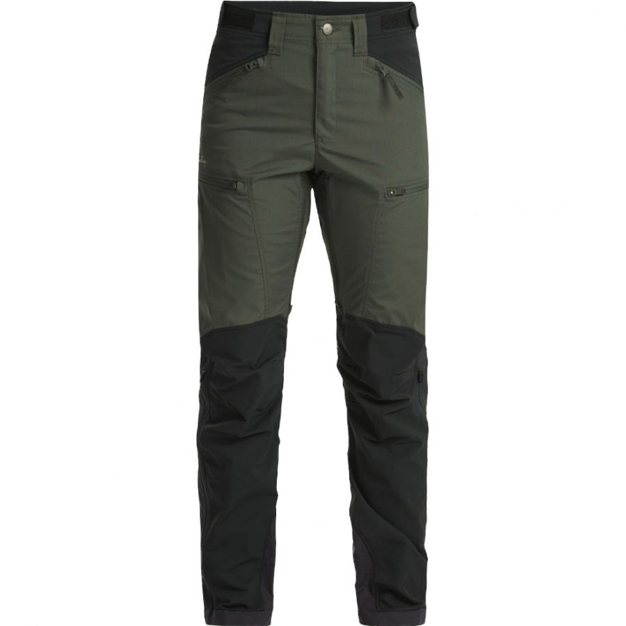 Lundhags Makke High Waist Curved Pant, wandelbroek, dames, groen/zwart