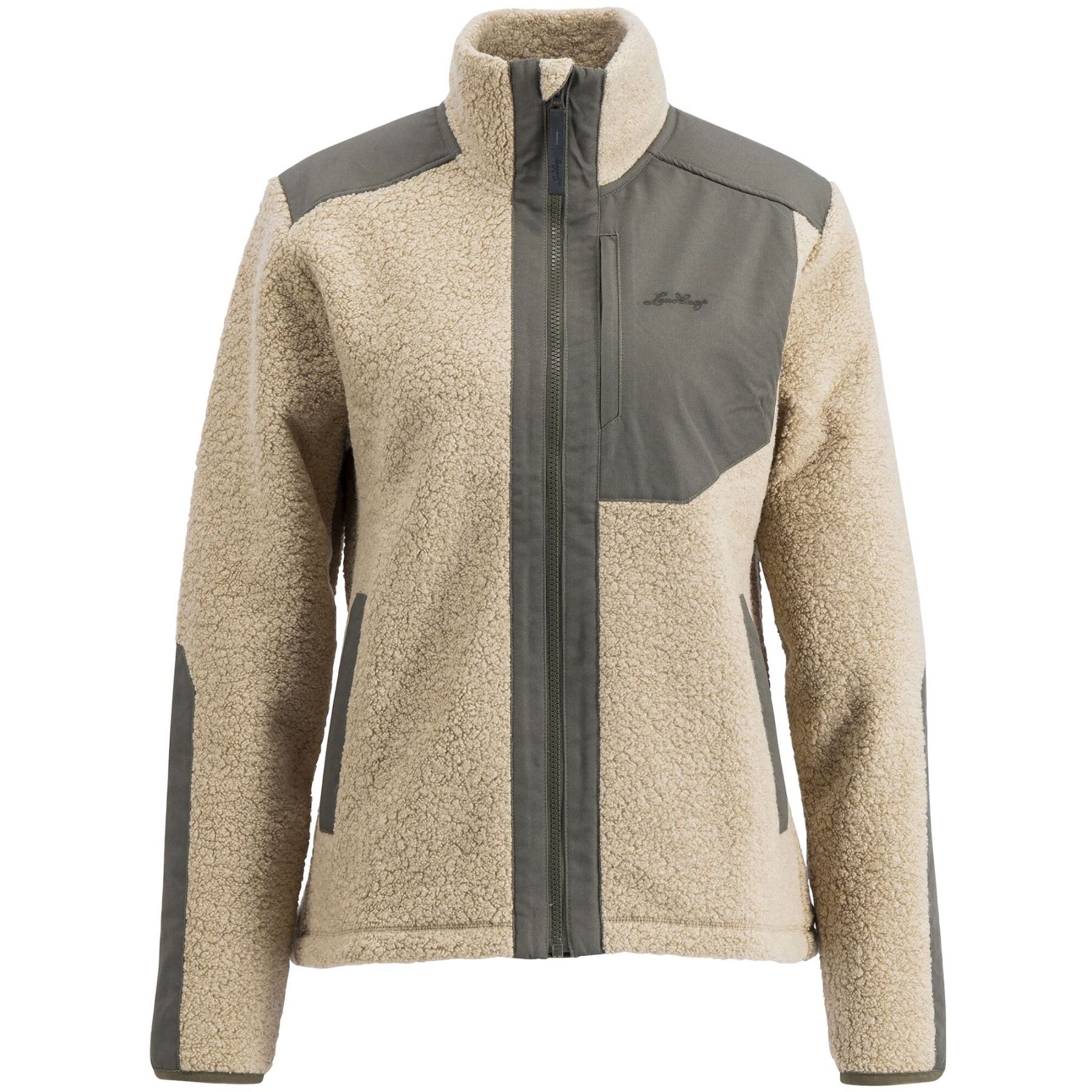 Lundhags Saruk Wool Pile Mid Full Zip, tussenlaag, dames, beige