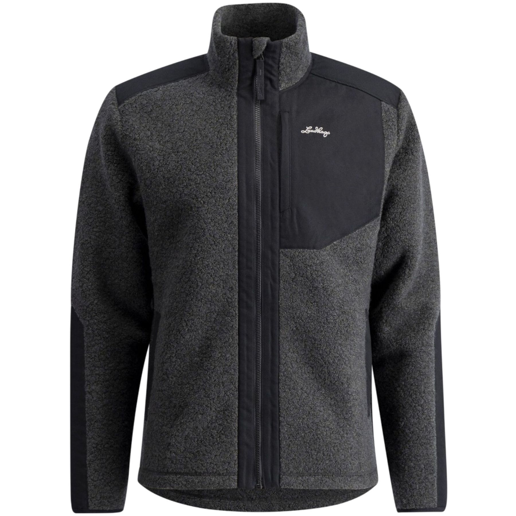 Lundhags Saruk Wool Pile Mid Full Zip, tussenlaag, heren, grijs