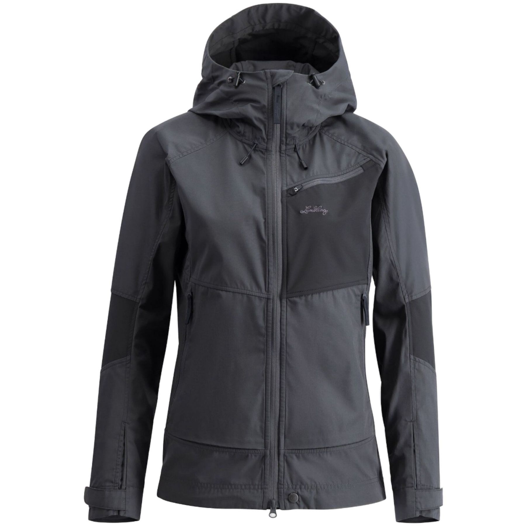 Lundhags Tived Stretch Hybrid Jacket, softshell jas, dames, grijs