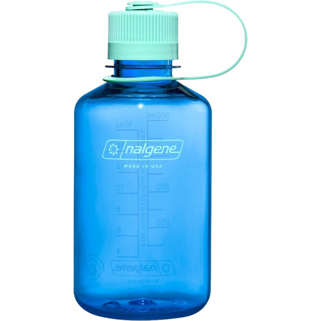 Nalgene - Narrow Mouth Bottle - drinkfles - waterfles - lekvrij - 500ml - BPA Free - SUSTAIN - Cornflower Blue