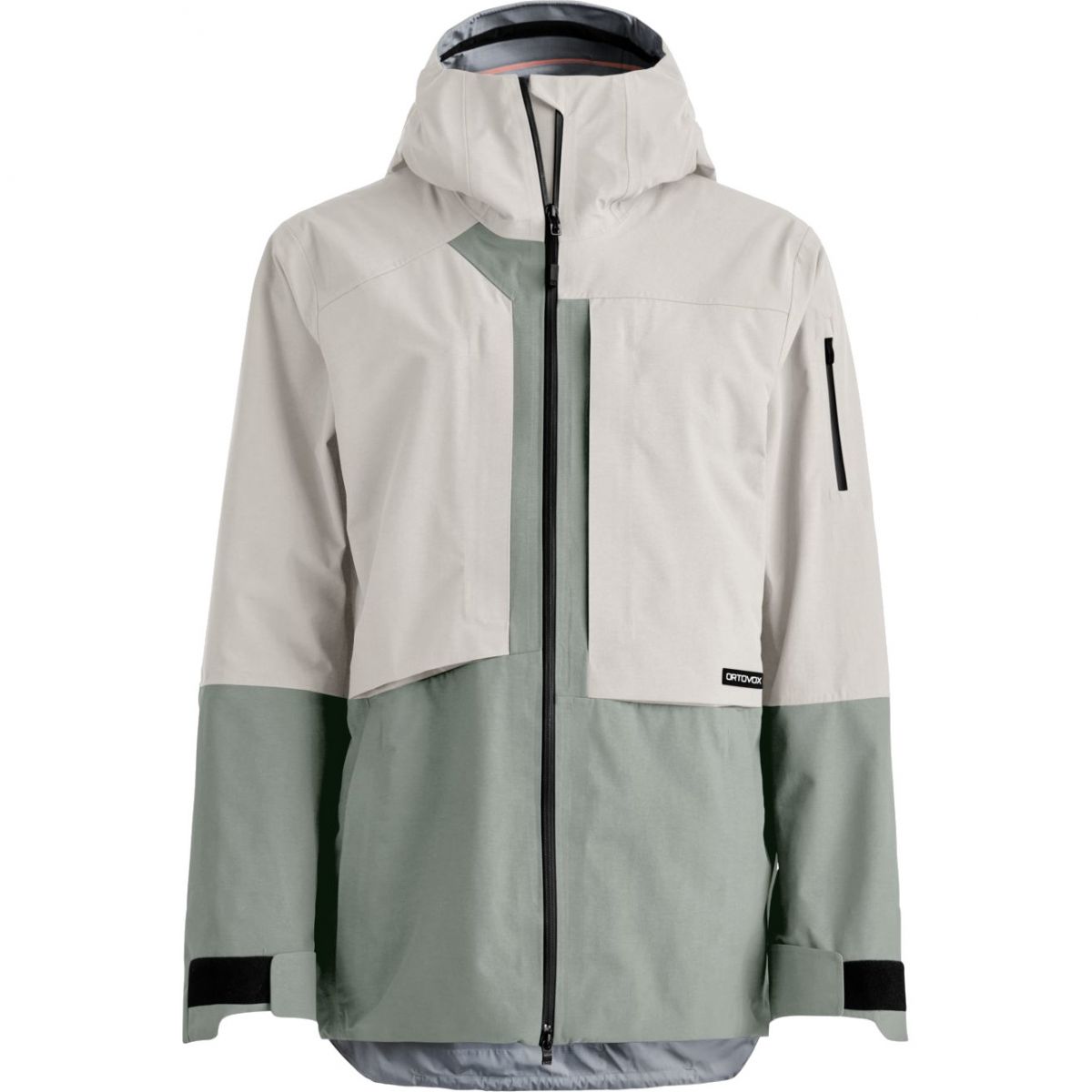 Ortovox Ravine Plus 3L, hardshelljas, dames, beige/lichtgroen