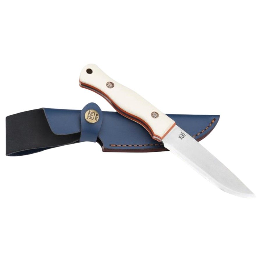 Oyo Svalbard Knife W/ Leather Sheath, mes, wit