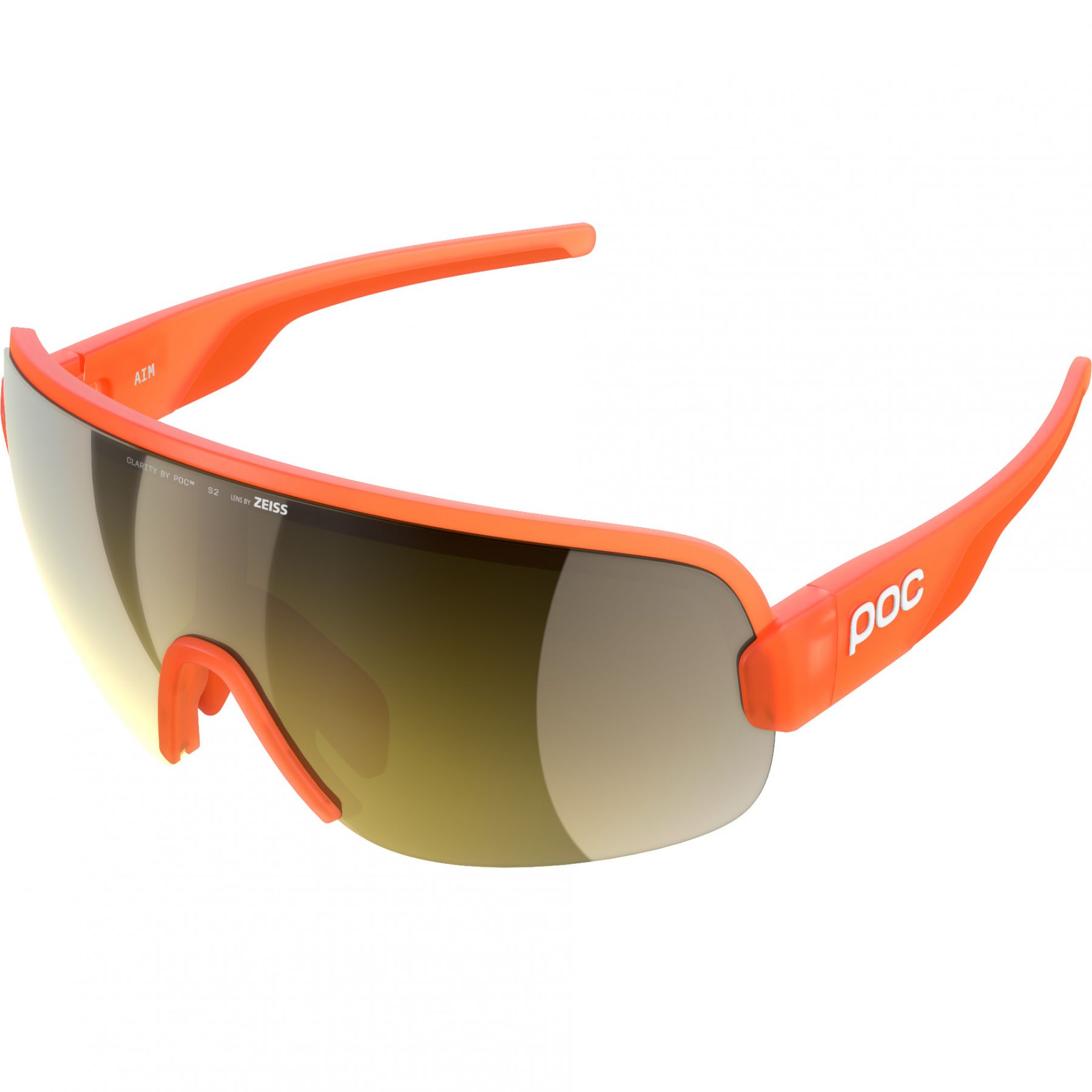 POC Aim, zonnebril, fluorescent orange translucent
