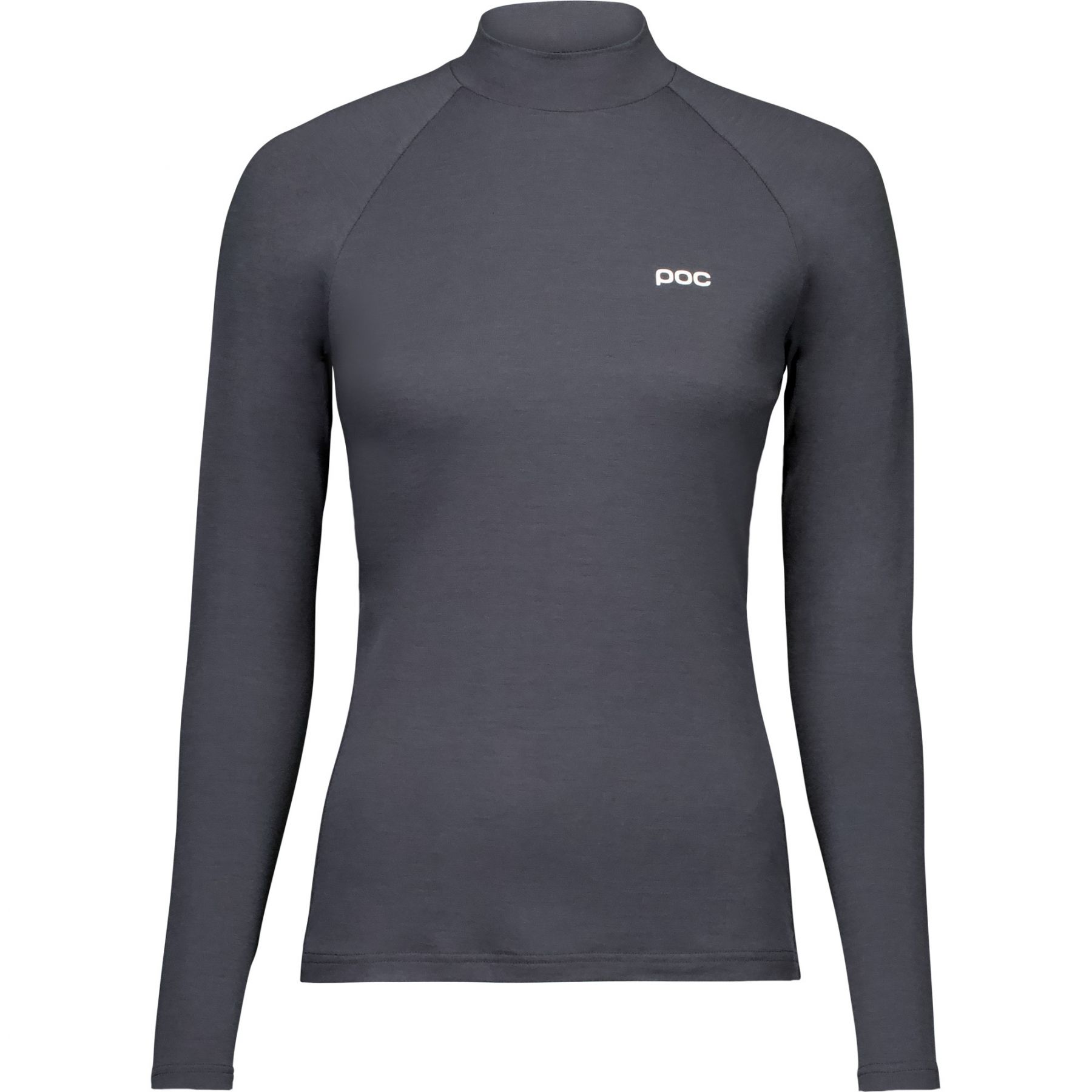 POC Layer Merino Mock Neck Jersey, thermoshirt, dames, donkergrijs