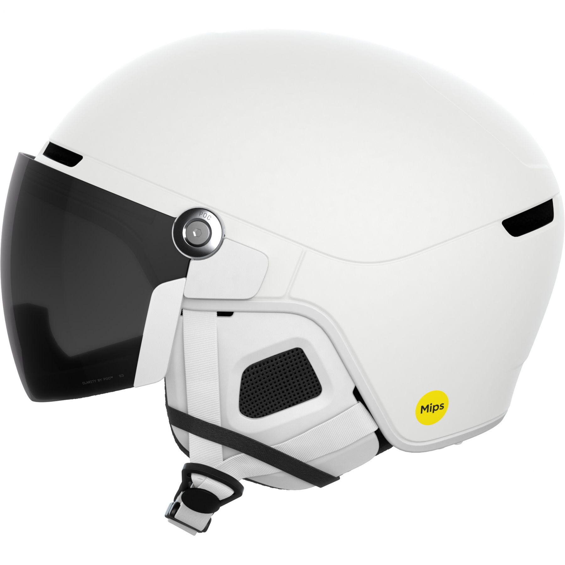 POC Obex Visor, skihlem met vizier, hydrogen white