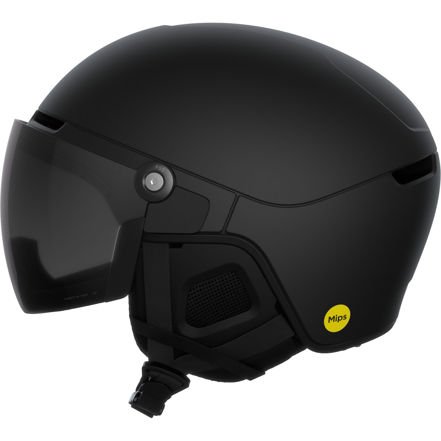 POC Obex Visor, skihlem met vizier, uranium black matt