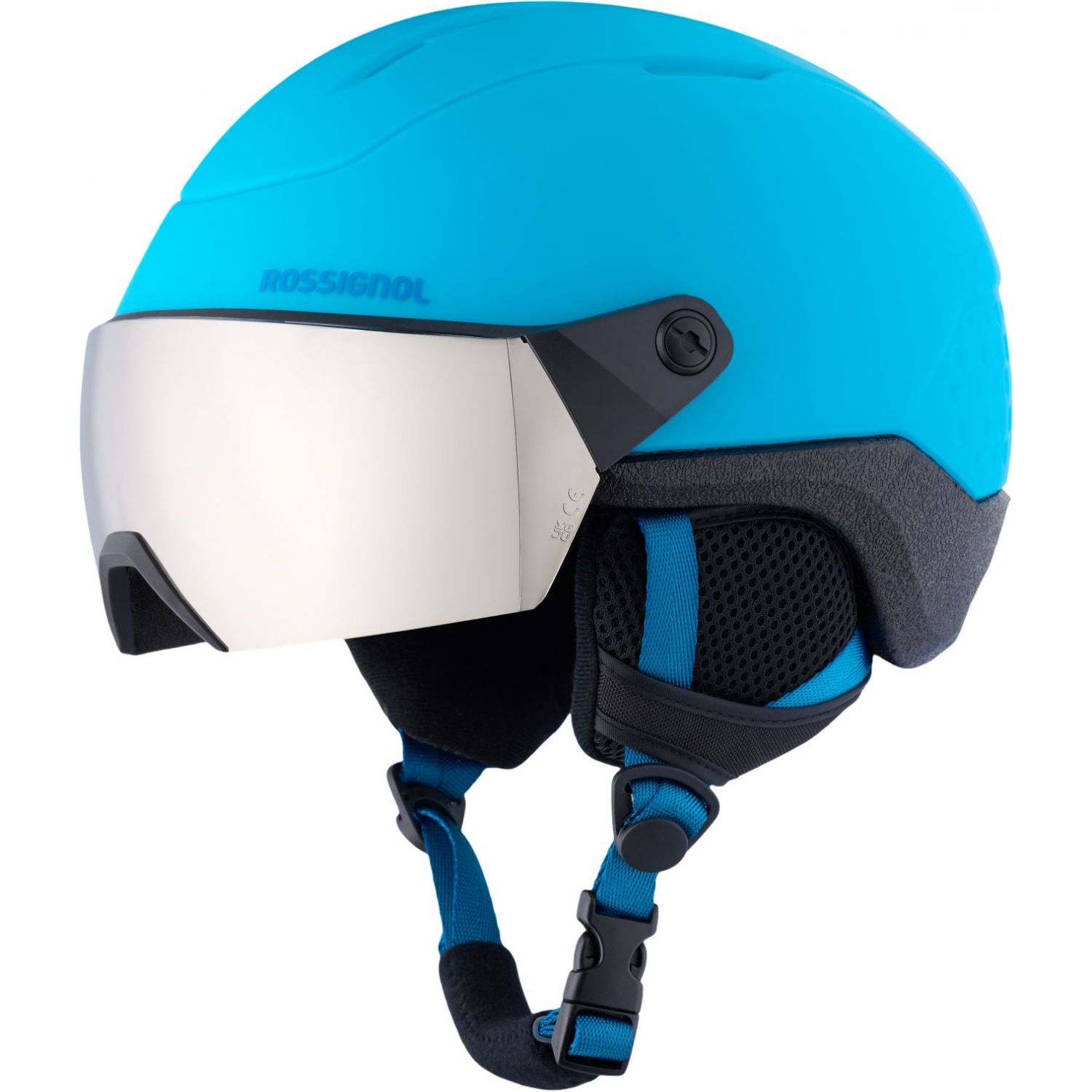 Rossignol Whoopee Visor, skihelm met vizier, blauw