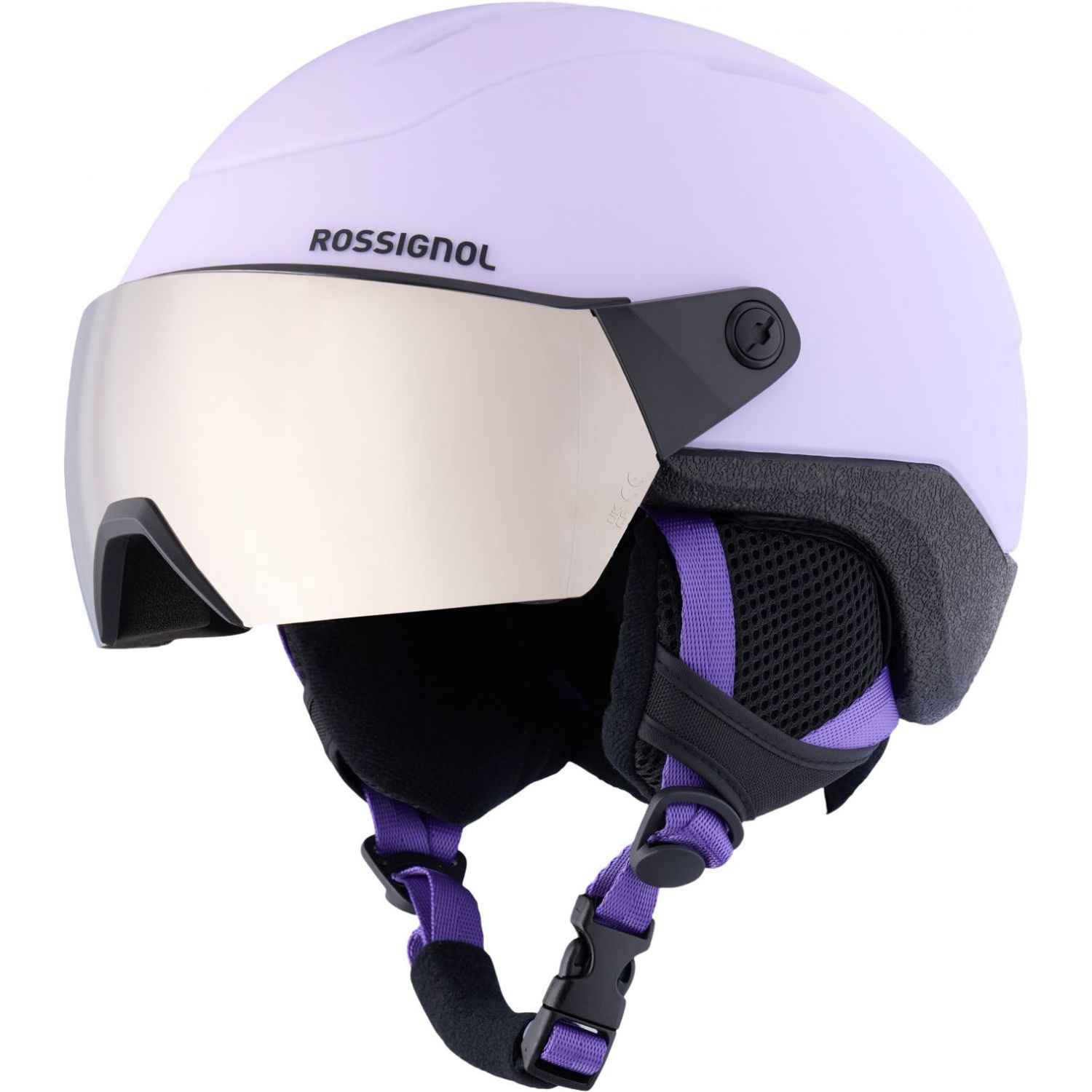Rossignol Whoopee Visor, skihelm met vizier, paars