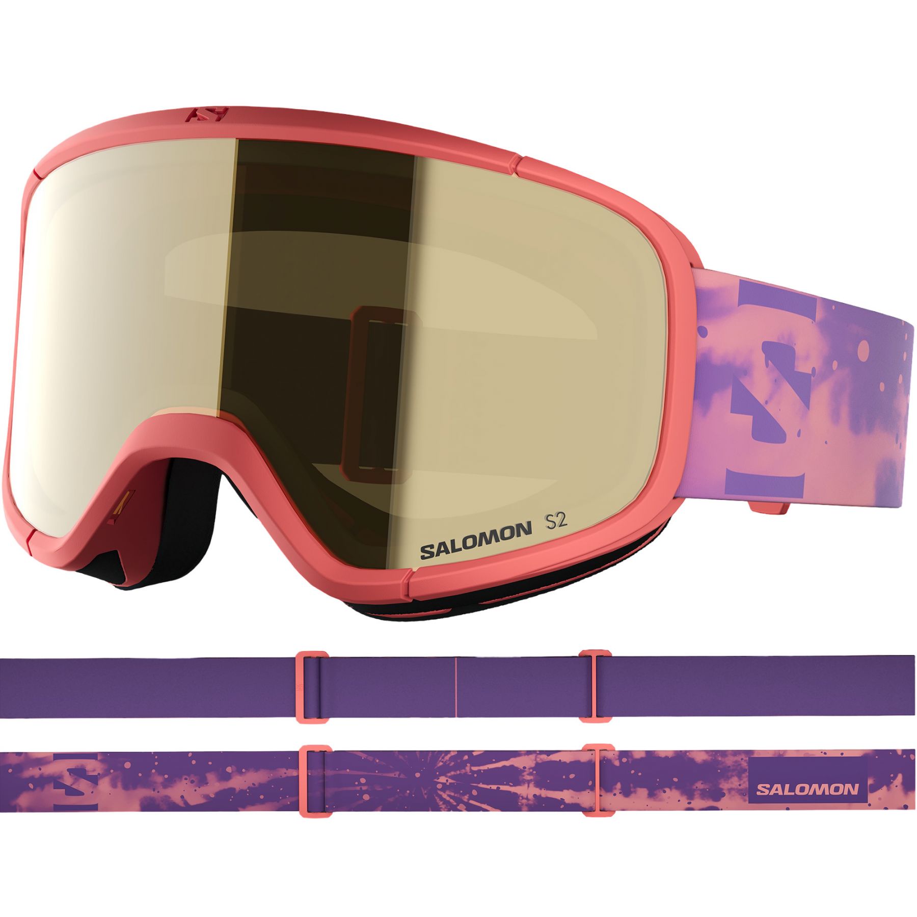 Salomon Lumi Access, skibril, junior, paars/roze